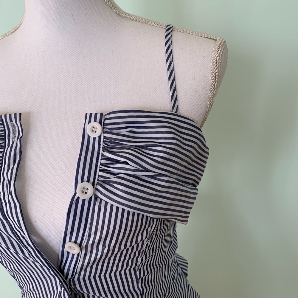 🏷️ LOVE by Design Striped High Low Hemline Top S - Picture 2 of 8